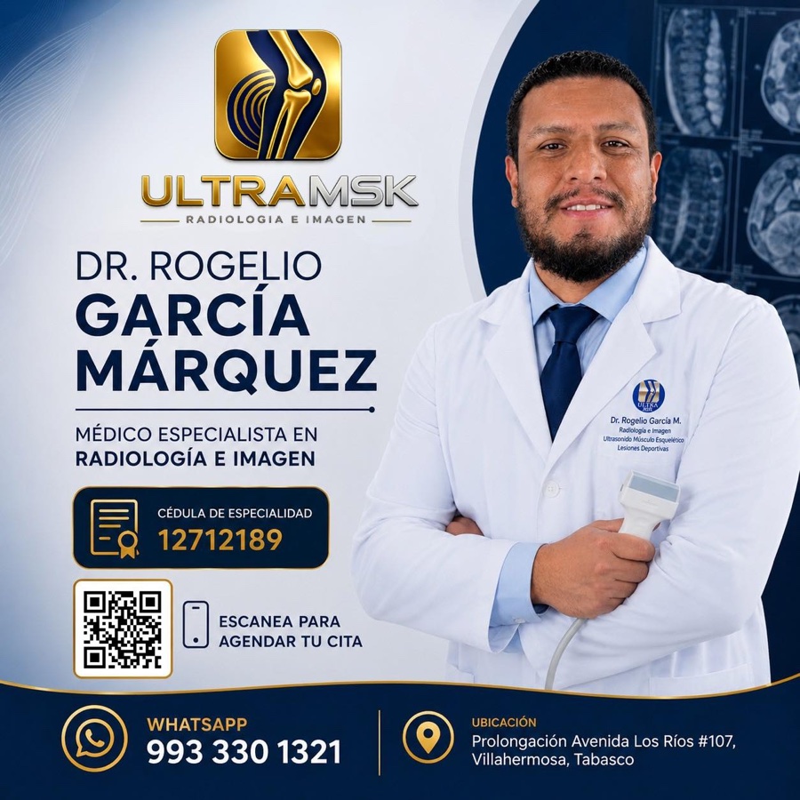 Dr. Rogelio García Márquez, especialista en radiología e imagen musculoesquelética